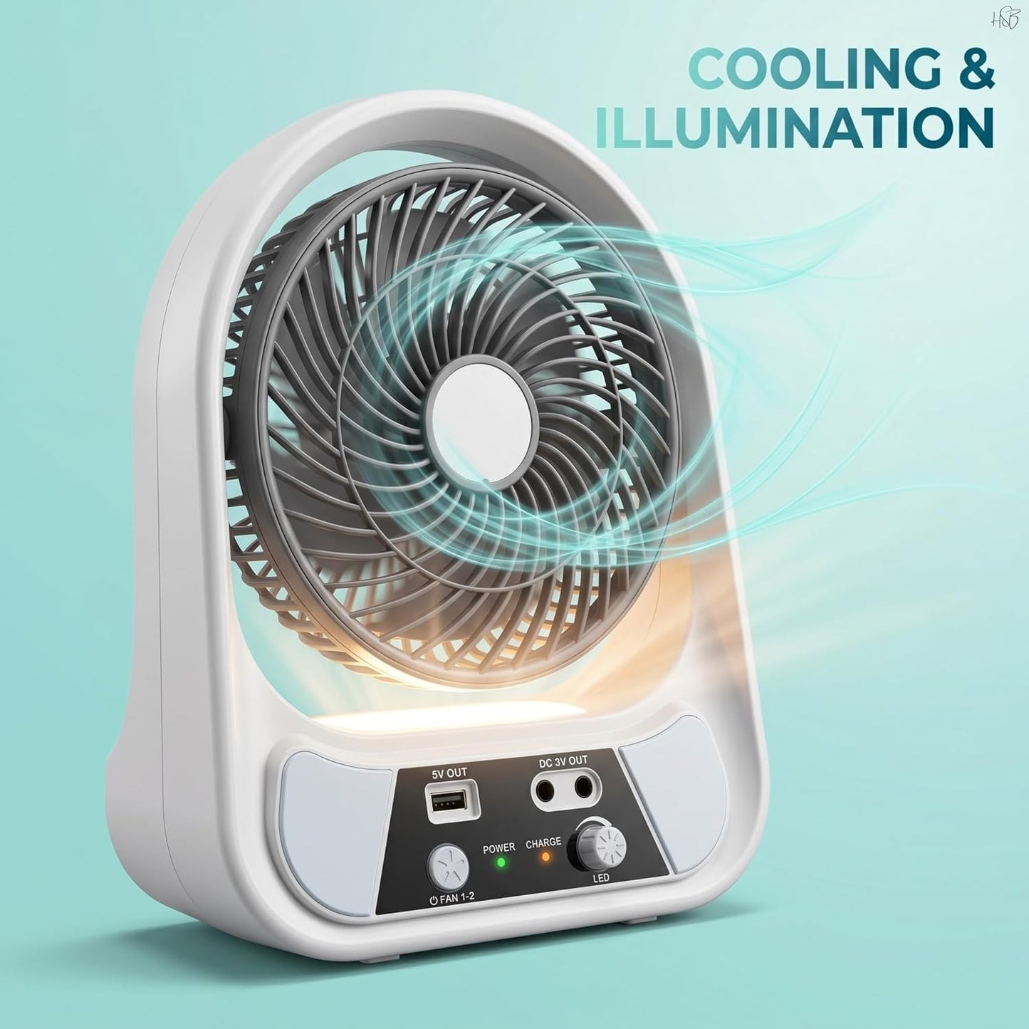 Abanico Solar Recargable